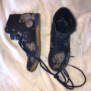 NoBull floral high top trainers